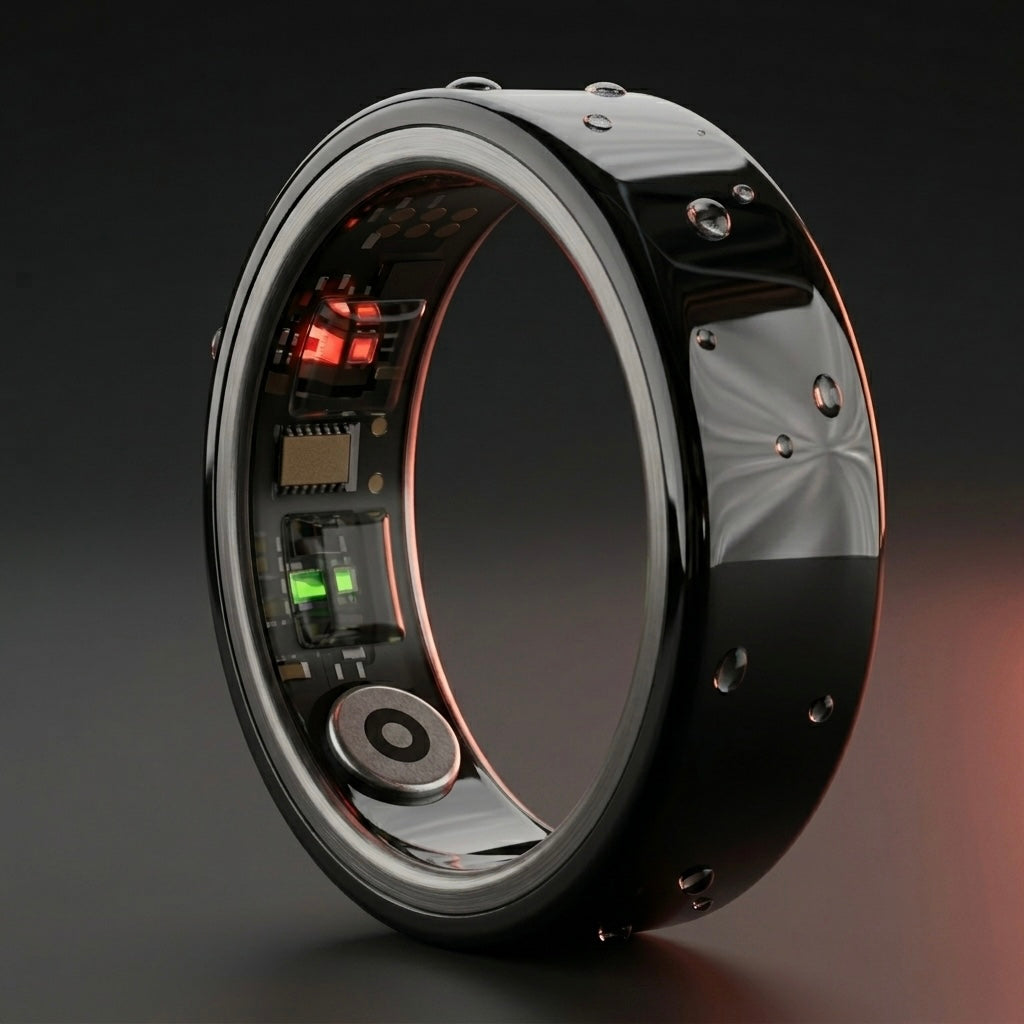 AXON Nano screenless smart ring fitness tracker in black