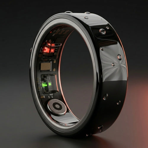 AXON Nano screenless smart ring fitness tracker in black