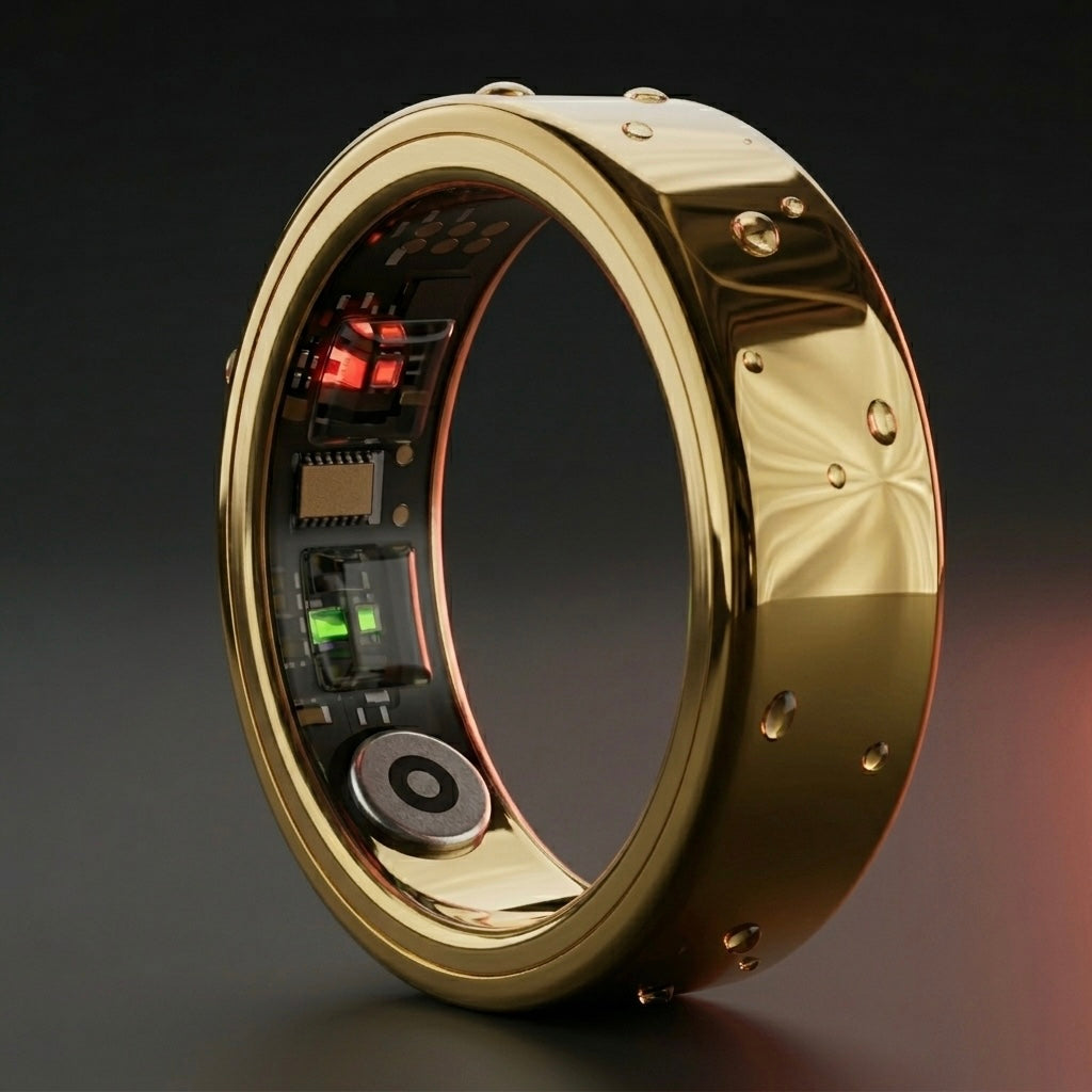 AXON Nano smart ring sleep and activity tracker in gold